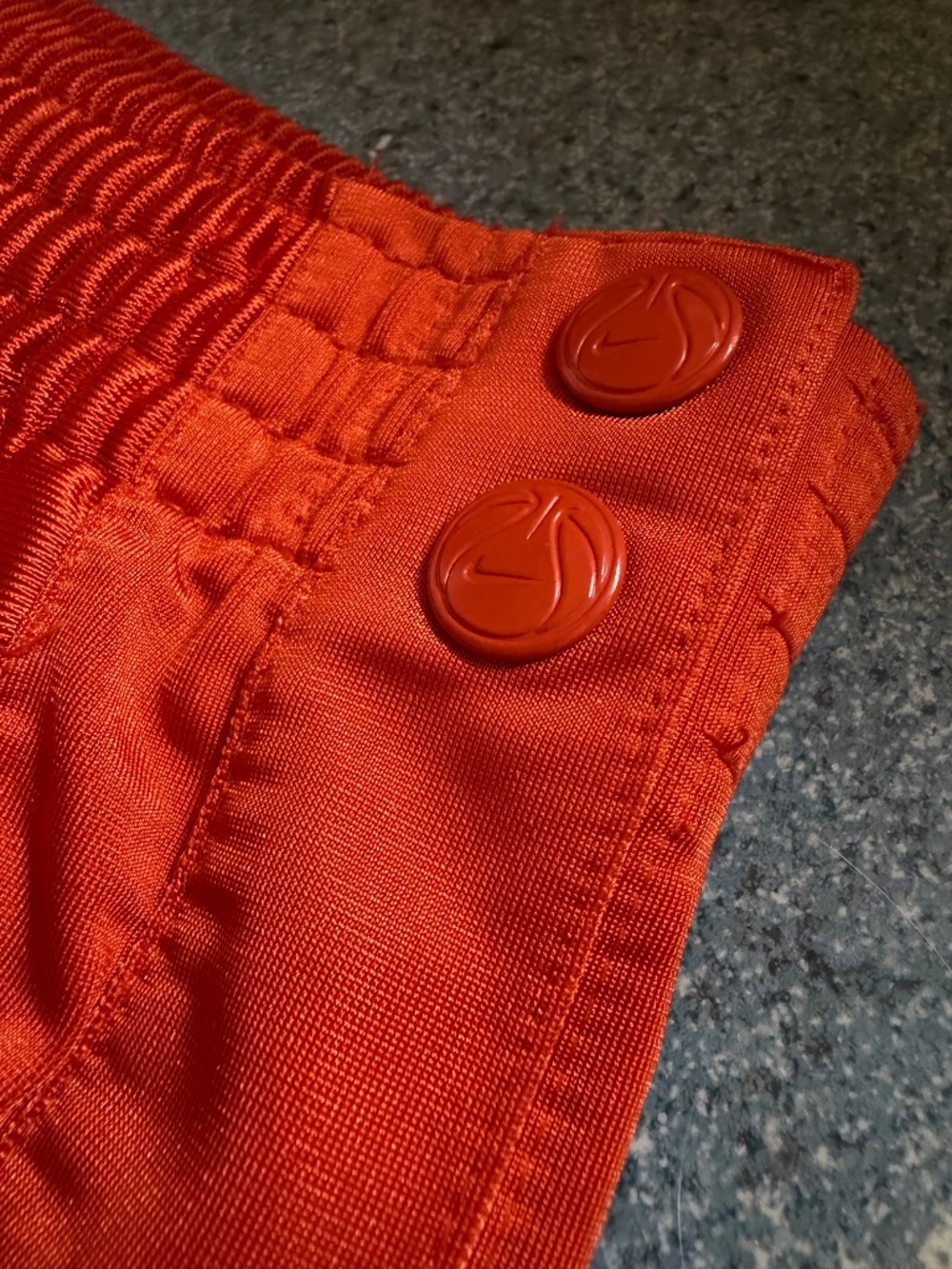 NIKE Vintage Tear-Away Basketball Pants Dazzling Orange Y2K era - Picture 2 of 16